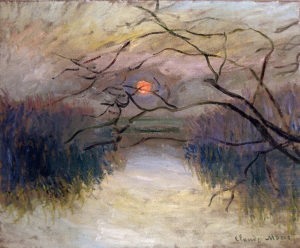Seine at Vetheuil (öljy kankaalle) tekijältä Claude Monet