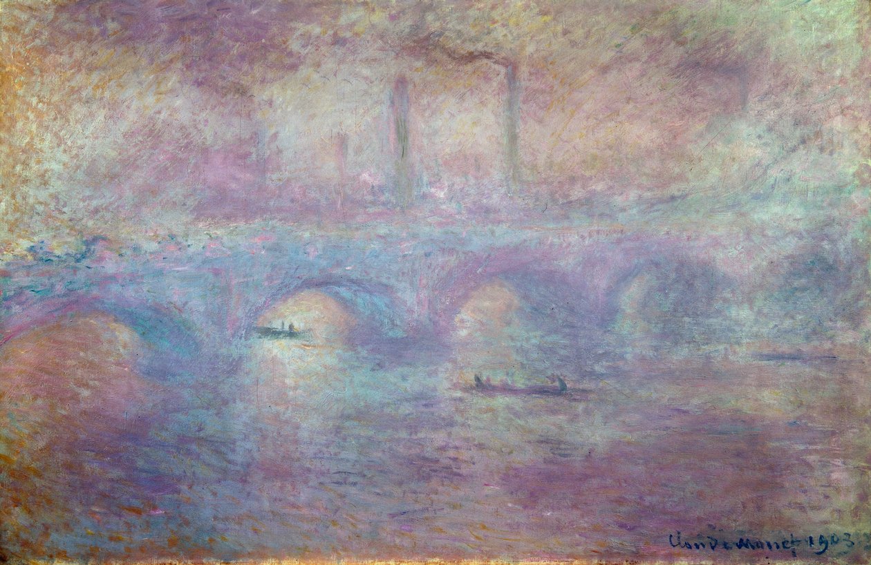 Waterloon silta, sumuefekti, 1903 tekijältä Claude Monet