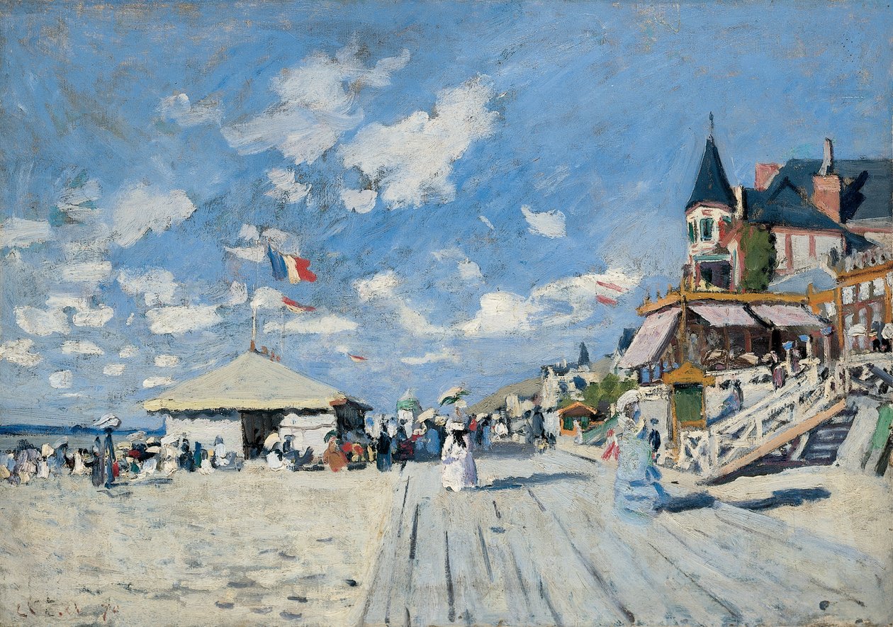 Trouvillen rannan rantapromenadi tekijältä Claude Monet
