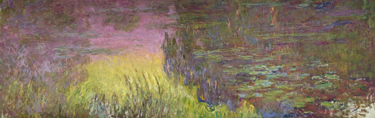 Vesililjat auringonlaskun aikaan tekijältä Claude Monet