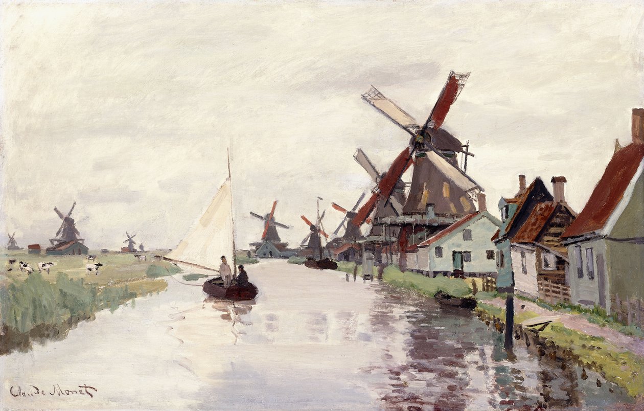 Tuulimylly Hollannissa, 1871 tekijältä Claude Monet