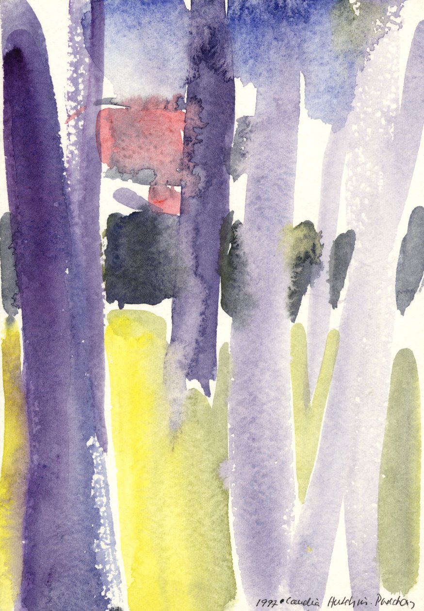 Puut puutarhassa, 1997 (akvarelli) tekijältä Claudia Hutchins Puechavy