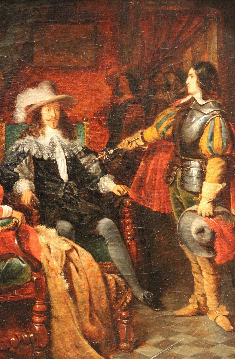 Cinq-Mars palauttaa miekkansa Ludvig XIII:lle tekijältä Claudius Jacquand