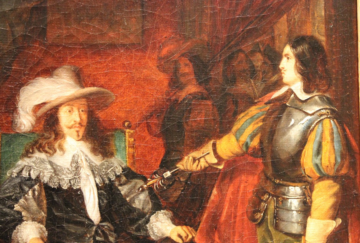 Cinq-Mars palauttaa miekkansa Ludvig XIII:lle tekijältä Claudius Jacquand