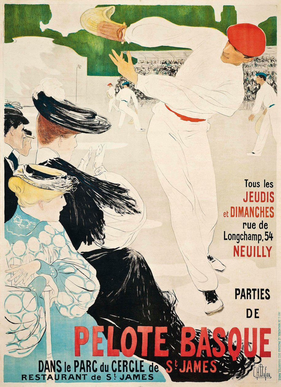 Baskimaan pelota, n. 1903. tekijältä Clementine Helene Dufau