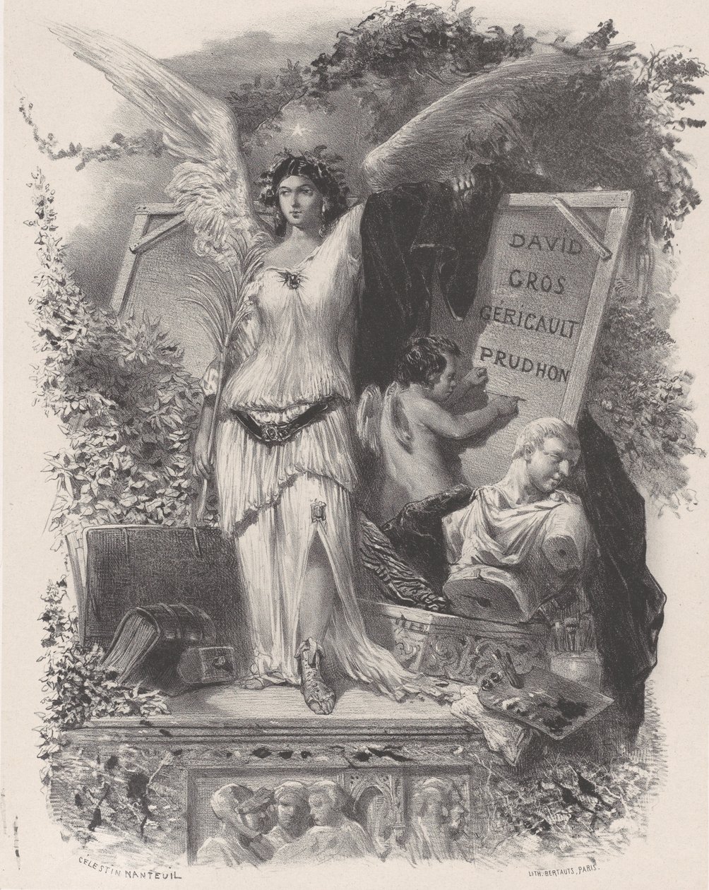 Nykytaiteilijat, n. 1847. tekijältä Célestin Nanteuil
