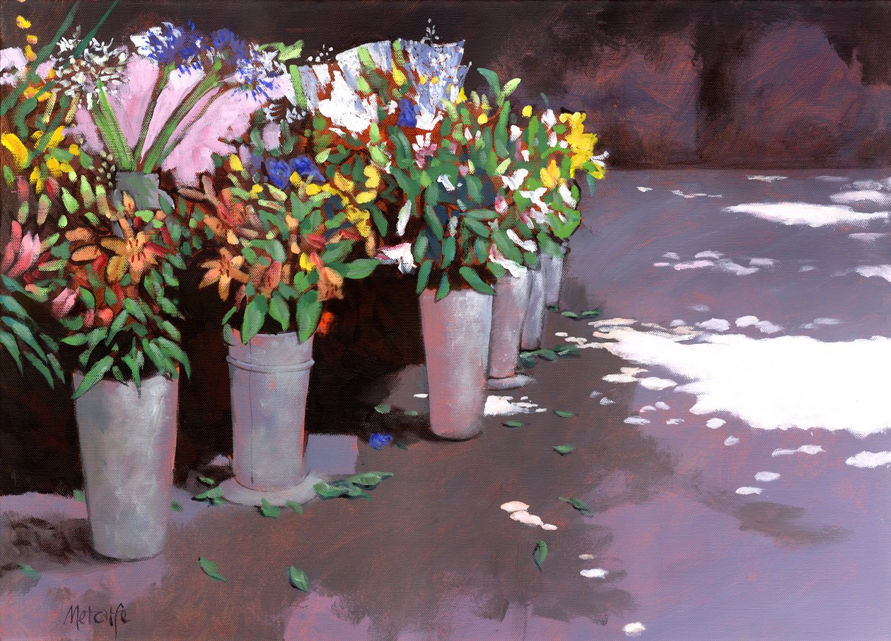 Ranskan kukkatori, 2007 (akryylia aluksella) tekijältä Clive Metcalfe