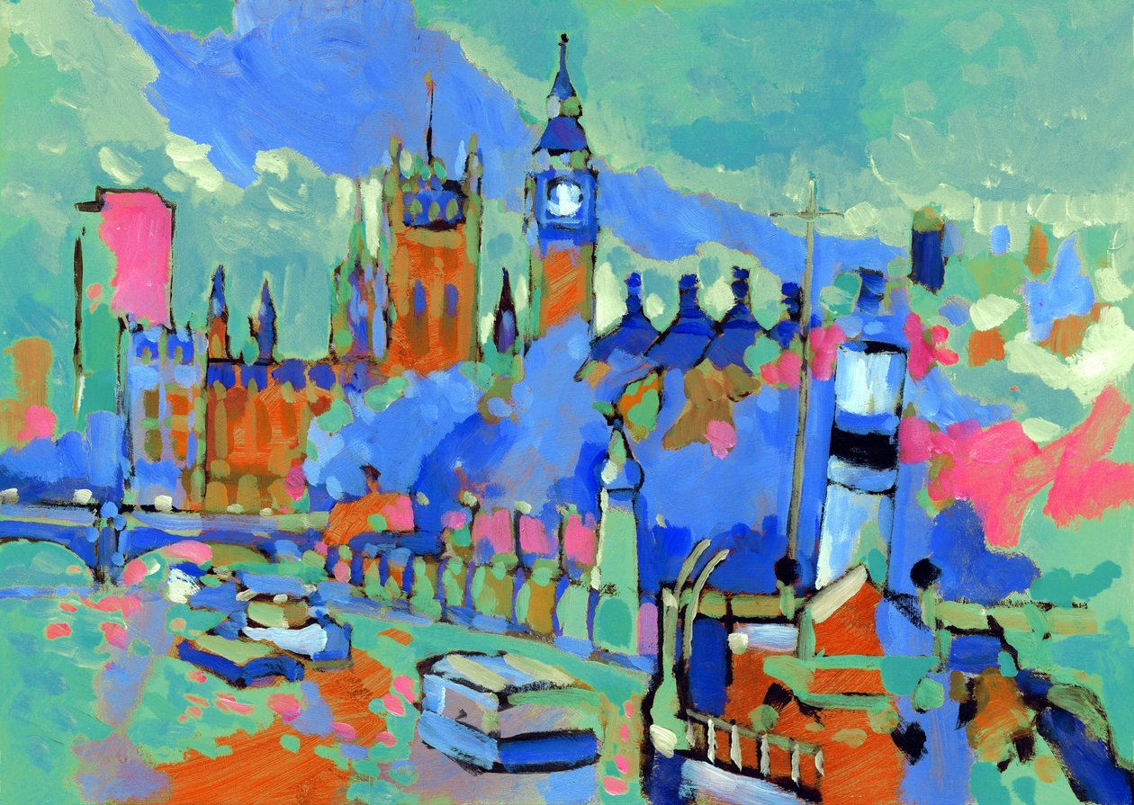 Westminster, 2007 (akryylia aluksella) tekijältä Clive Metcalfe