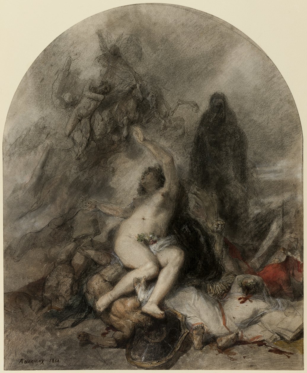 Allegoria sodasta tekijältä Clément Auguste Andrieux