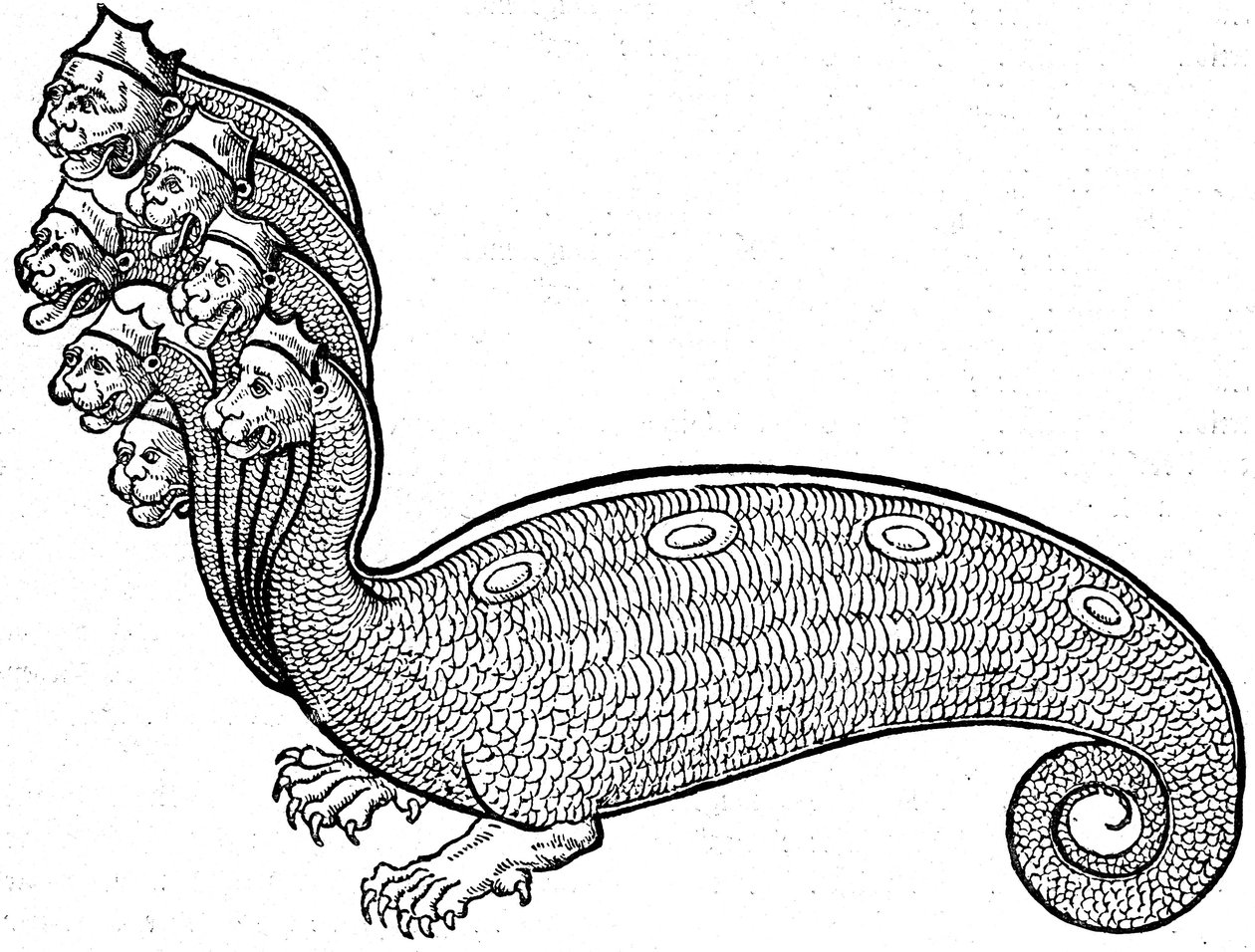 Hirviö Hydra tekijältä Conrad (after) Gesner