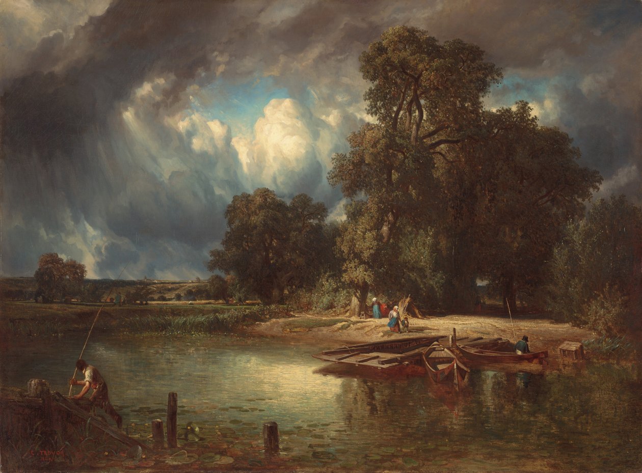 Lähestyvä myrsky, 1849. tekijältä Constant Troyon