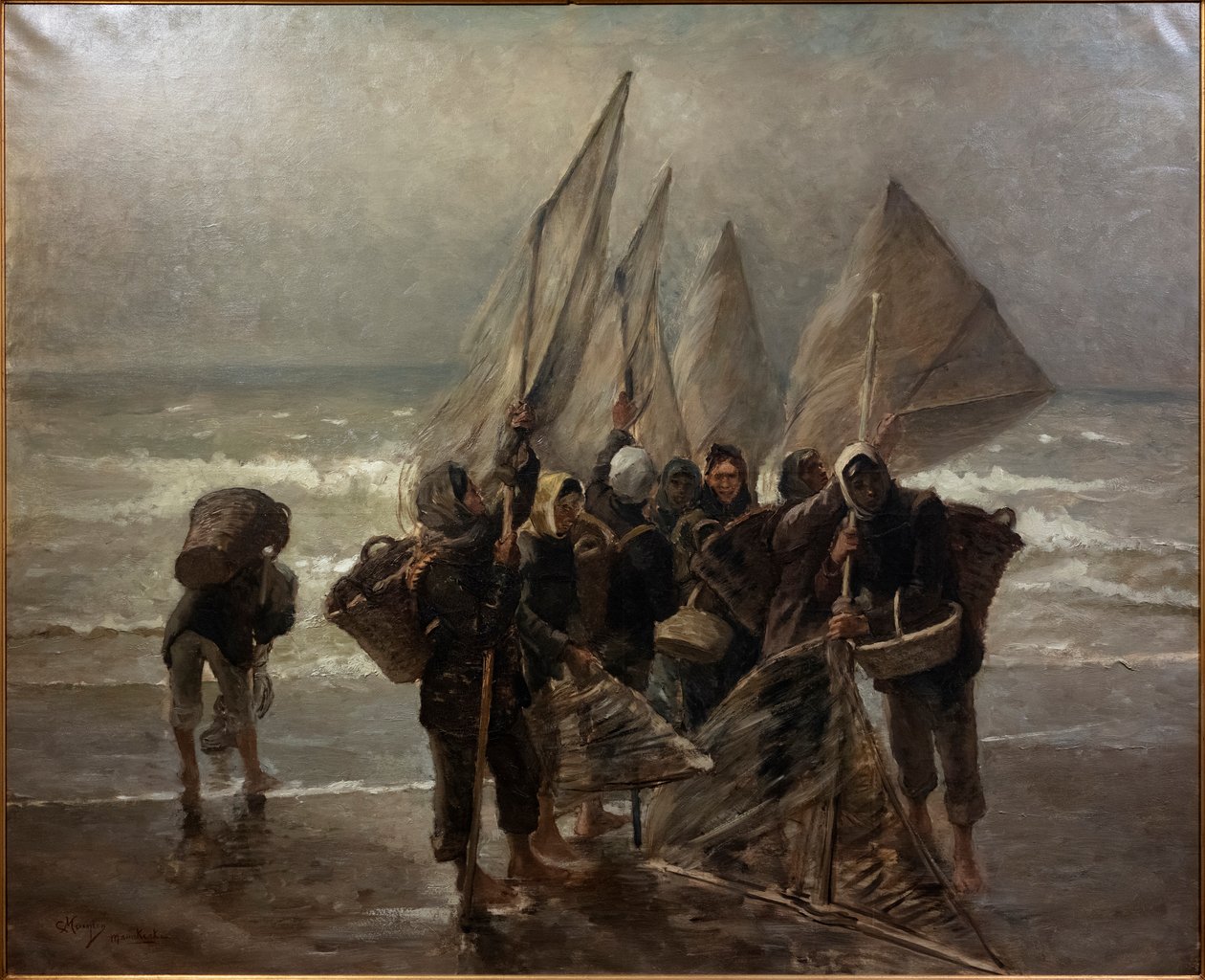 Katkarapuja Mariakerkessä tekijältä Constantin Emile Meunier