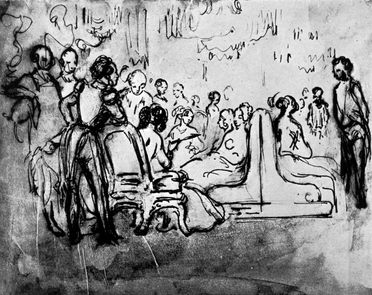 Salonki, 1800-luku, 1930. tekijältä Constantin Guys