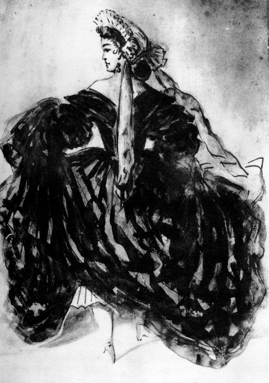 Tutkimus naisesta, 1800-luku, 1930. tekijältä Constantin Guys