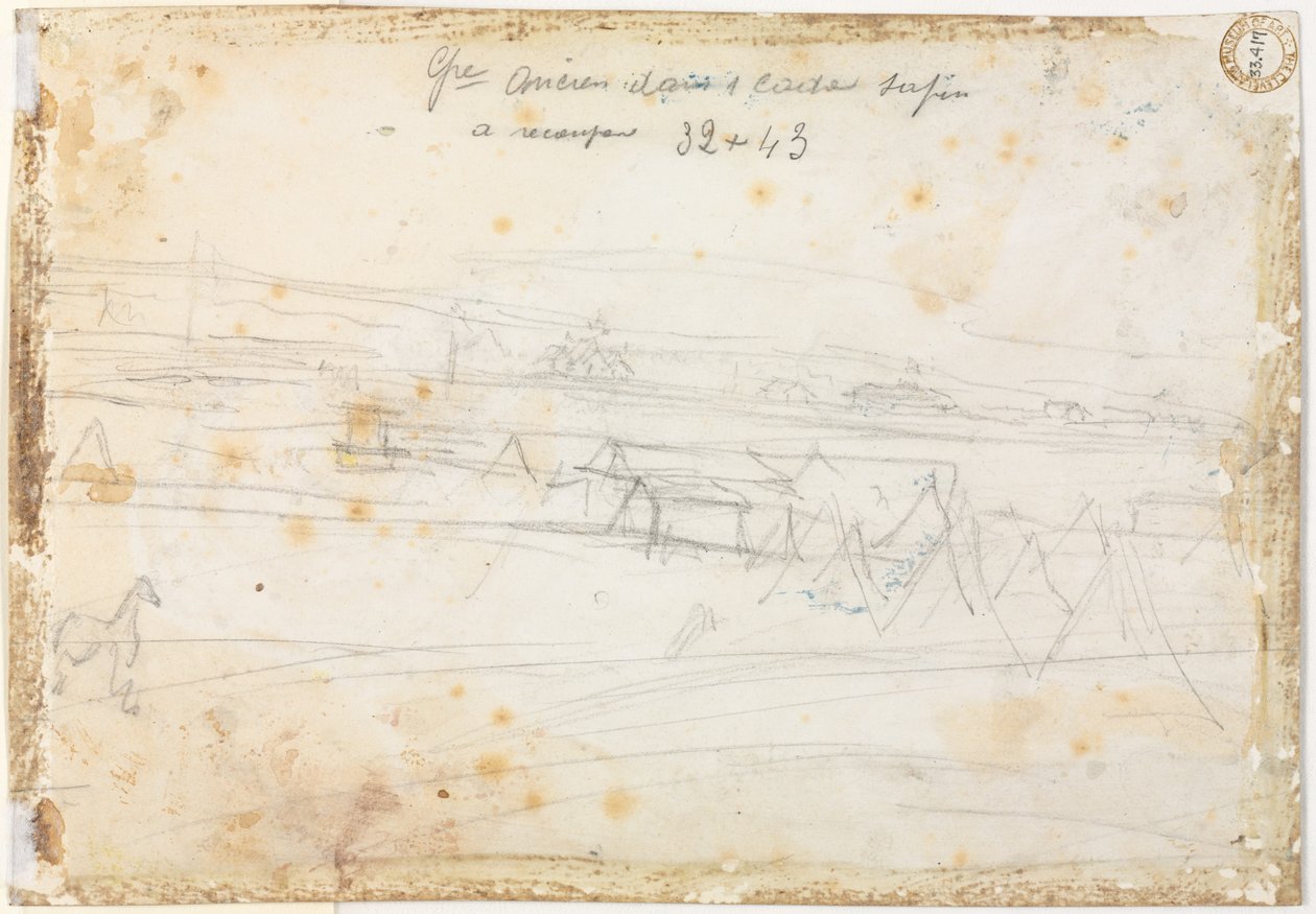 Sotaleirikohtaus, 1800-luku. tekijältä Constantin Guys