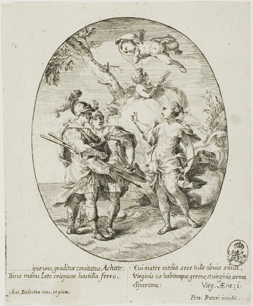 Aeneas, Venus ja Achates tekijältä Conte Pietro Antonio Rotari
