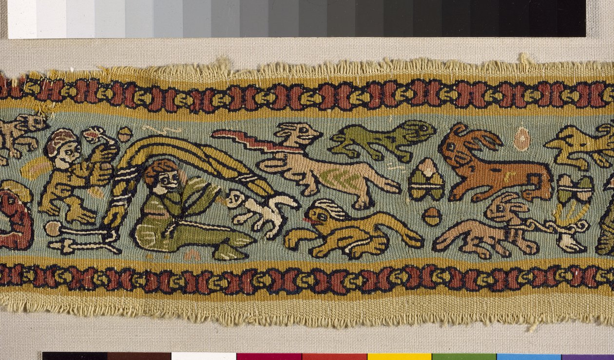 Monivärinen tekstiili, 4.-1100-luku (kuvakudos) (ks. myös 114253) tekijältä Coptic