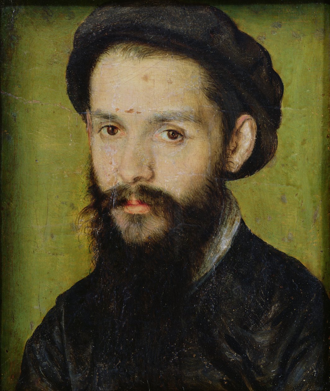 Muotokuvan oletetaan olevan Clement Marot (1496-1544) (246497:n yksityiskohta) tekijältä Corneille de Lyon