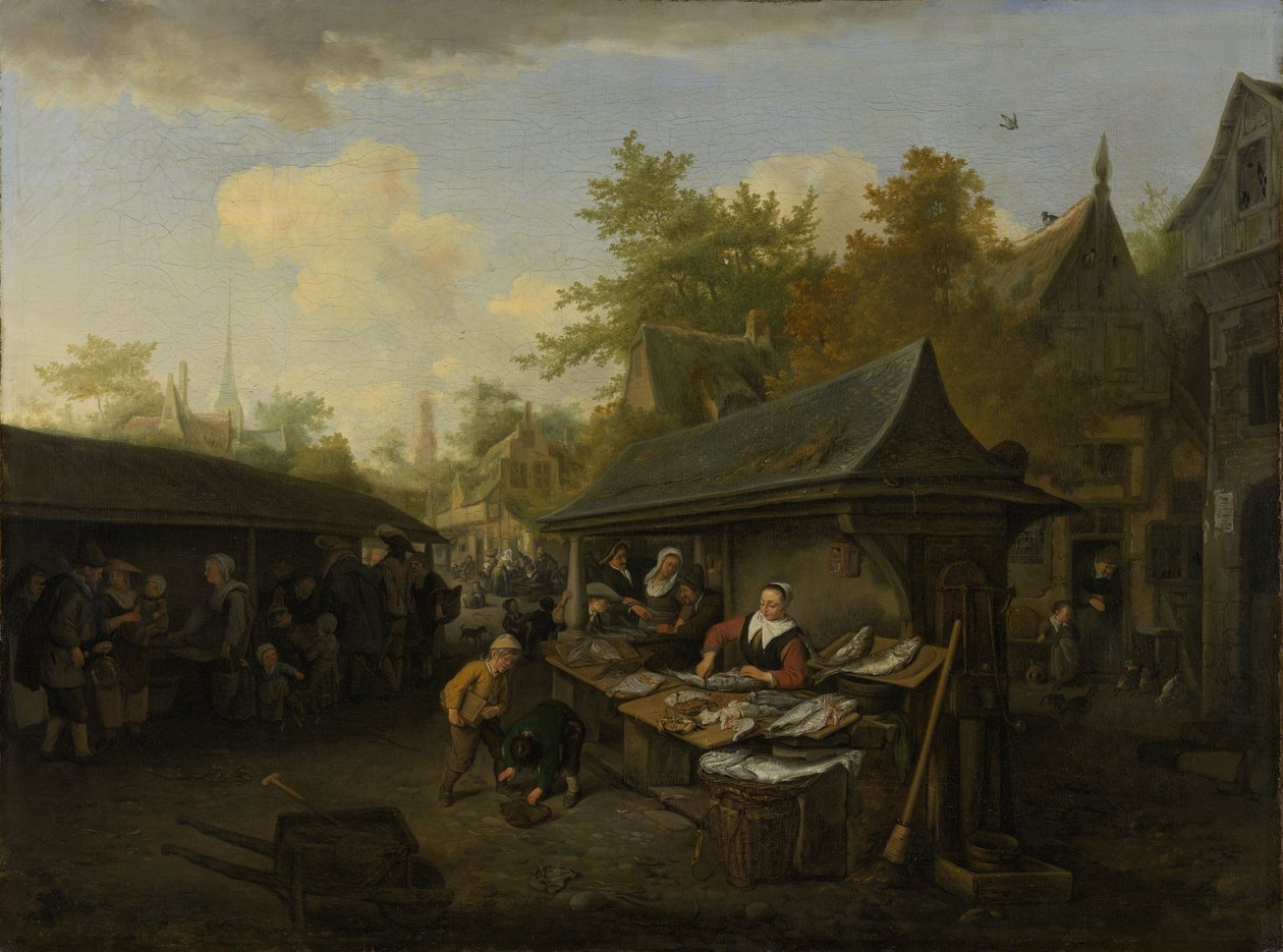 Kalakauppa tekijältä Cornelis Dusart