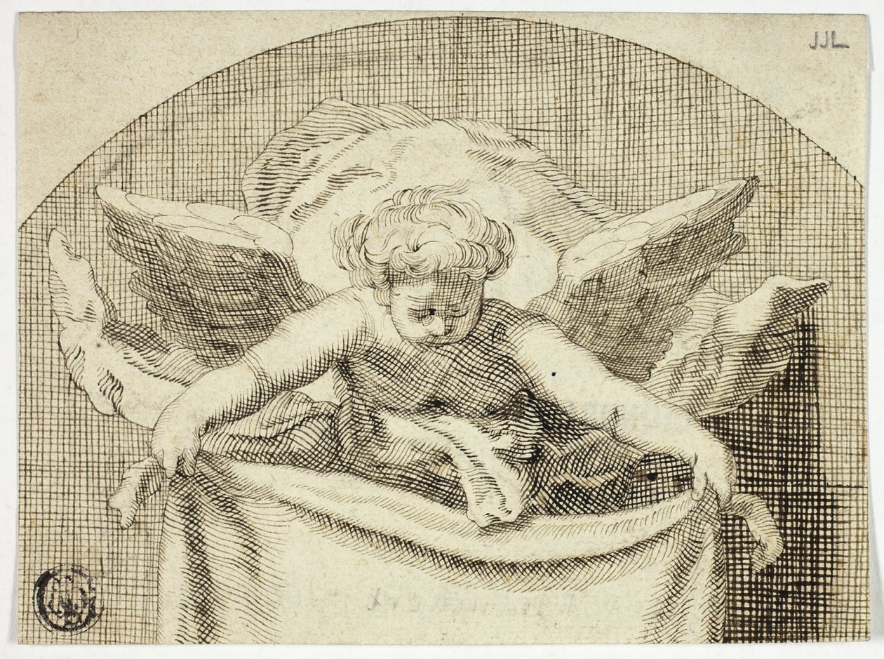 Putto Holding Sudarium tekijältä Cornelis Bloemaert