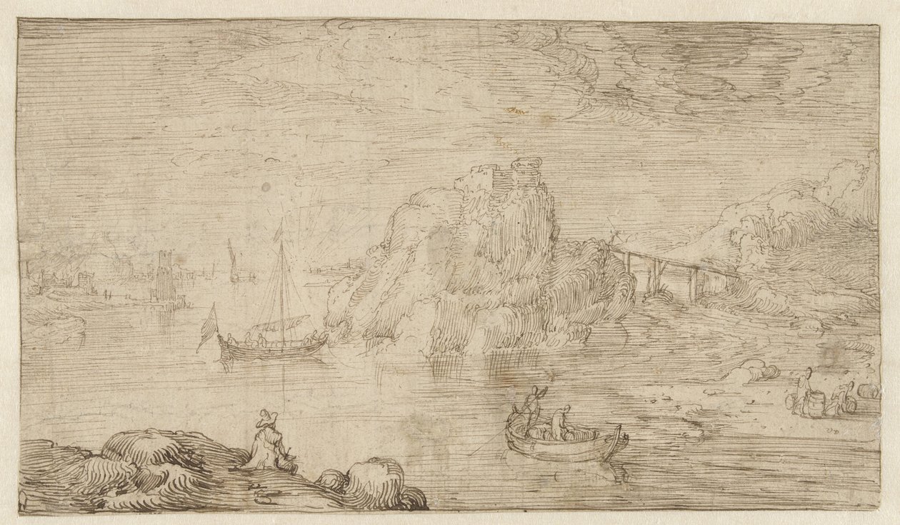 Jokinäkymä tekijältä Cornelis Claesz van Wieringen (attributed to)