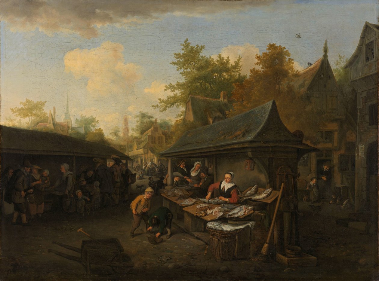 Kalakauppa tekijältä Cornelis Dusart