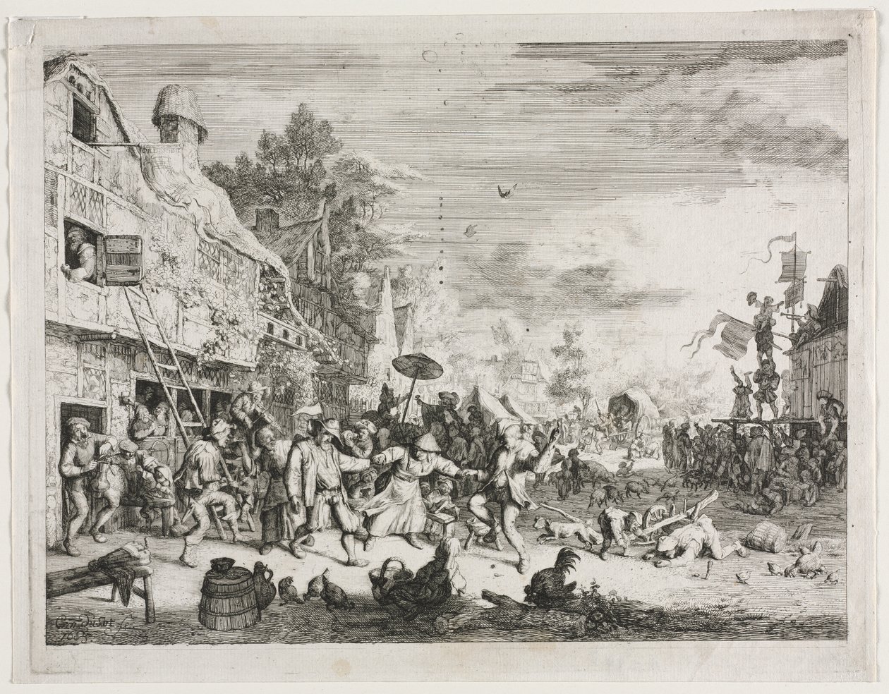 Kylän messut tekijältä Cornelis Dusart