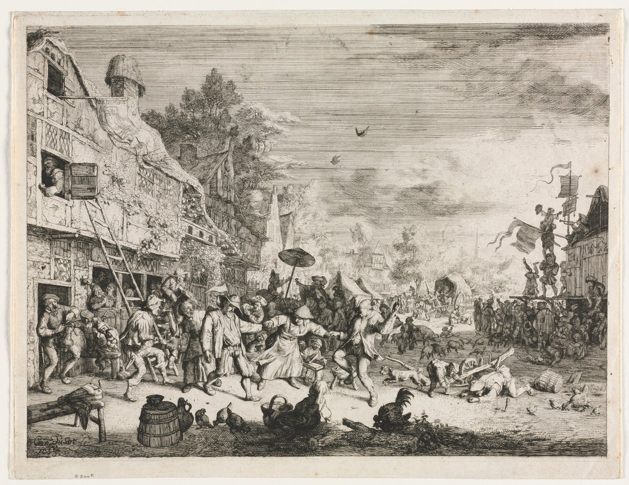 Kyläjuhlat. tekijältä Cornelis Dusart
