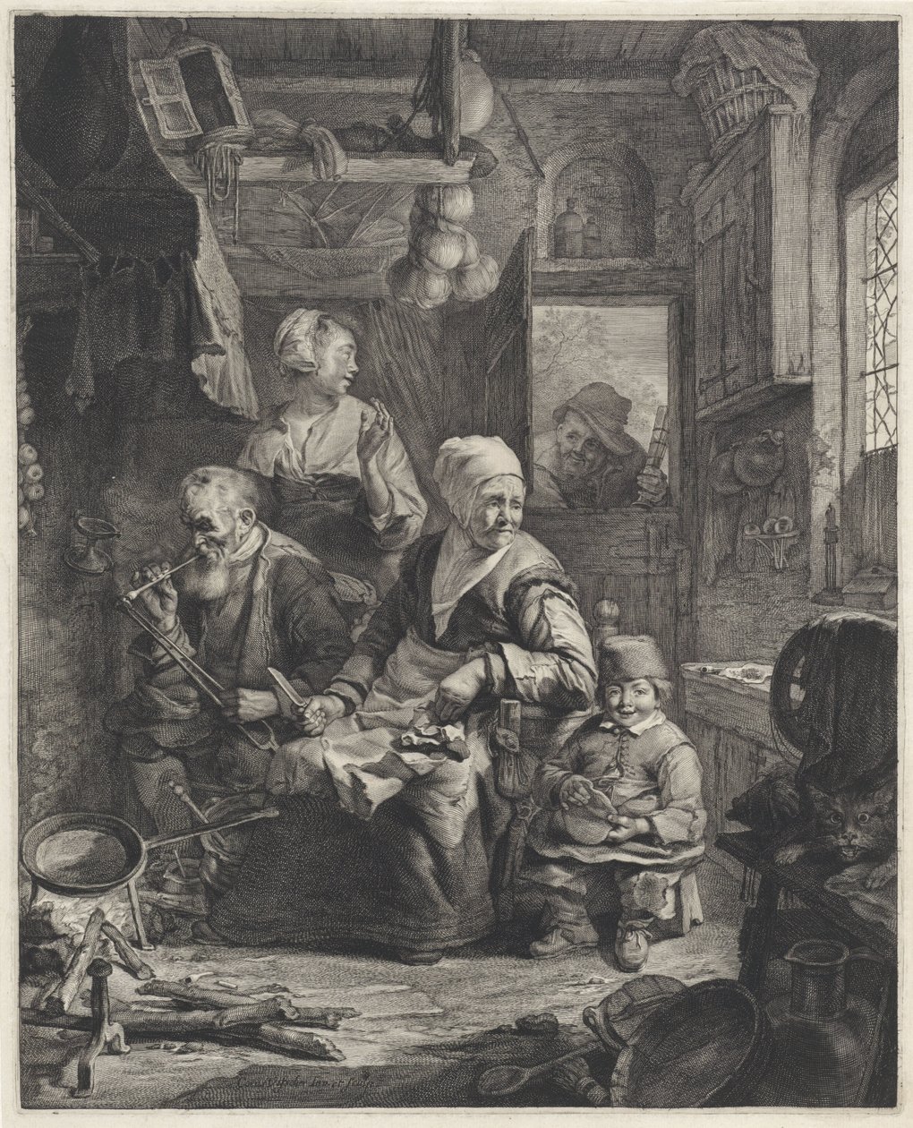 pannukakkuvalmistaja tekijältä Cornelis Visscher (II)