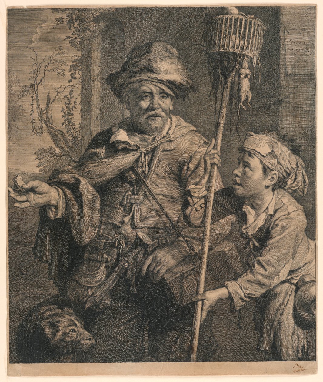 Rotansieppaaja tekijältä Cornelis Visscher