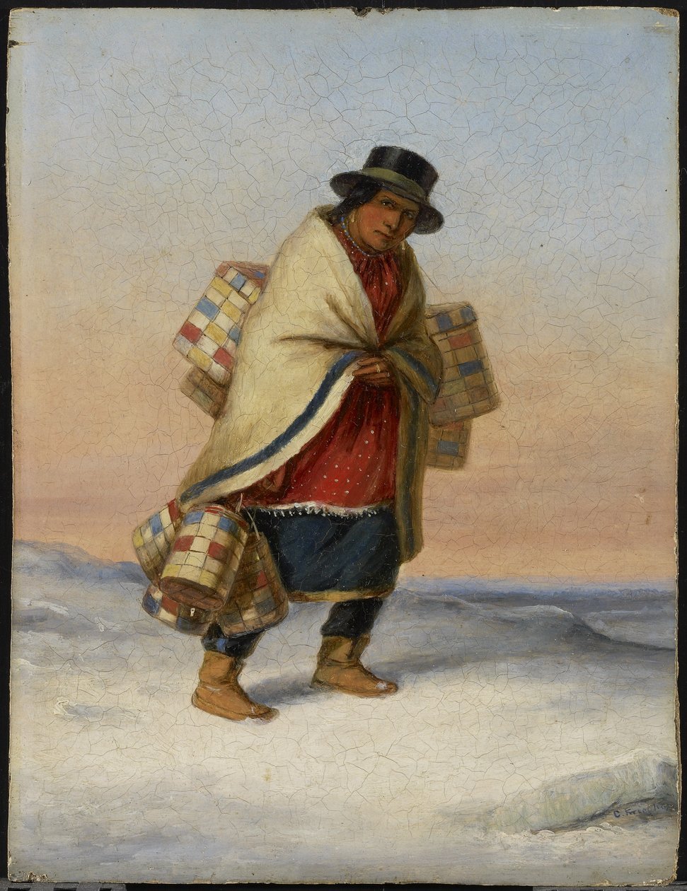 Korin myyjä, n. 1850 tekijältä Cornelius Krieghoff