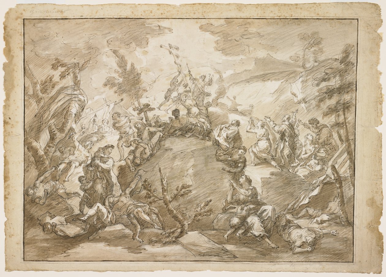 Mooses ja pronssikäärme, n. 1743-1744. tekijältä Corrado Giaquinto