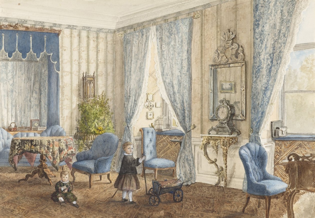 Salon Siebleben, lähellä Gothaa, Saksa tekijältä Countess Schoenberg