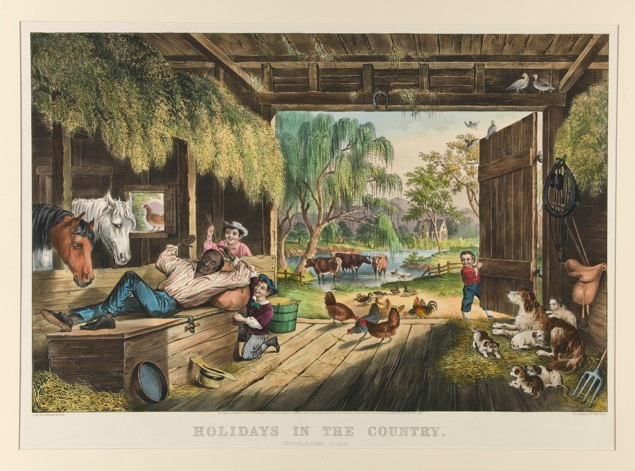 Lomat maalla / Hankalat kärpäset tekijältä Currier and Ives