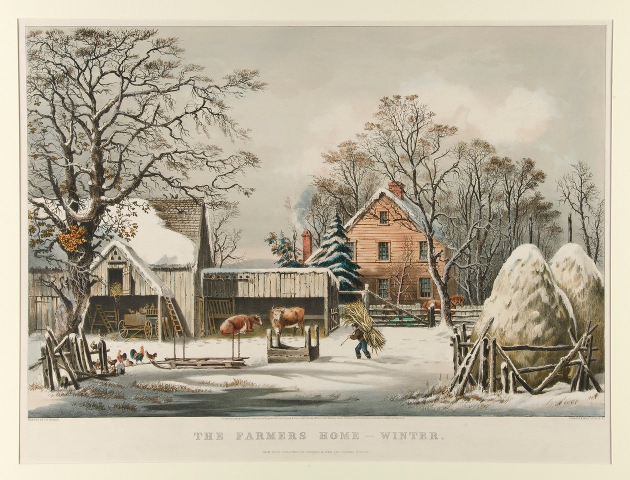 Maanviljelijä tekijältä Currier and Ives
