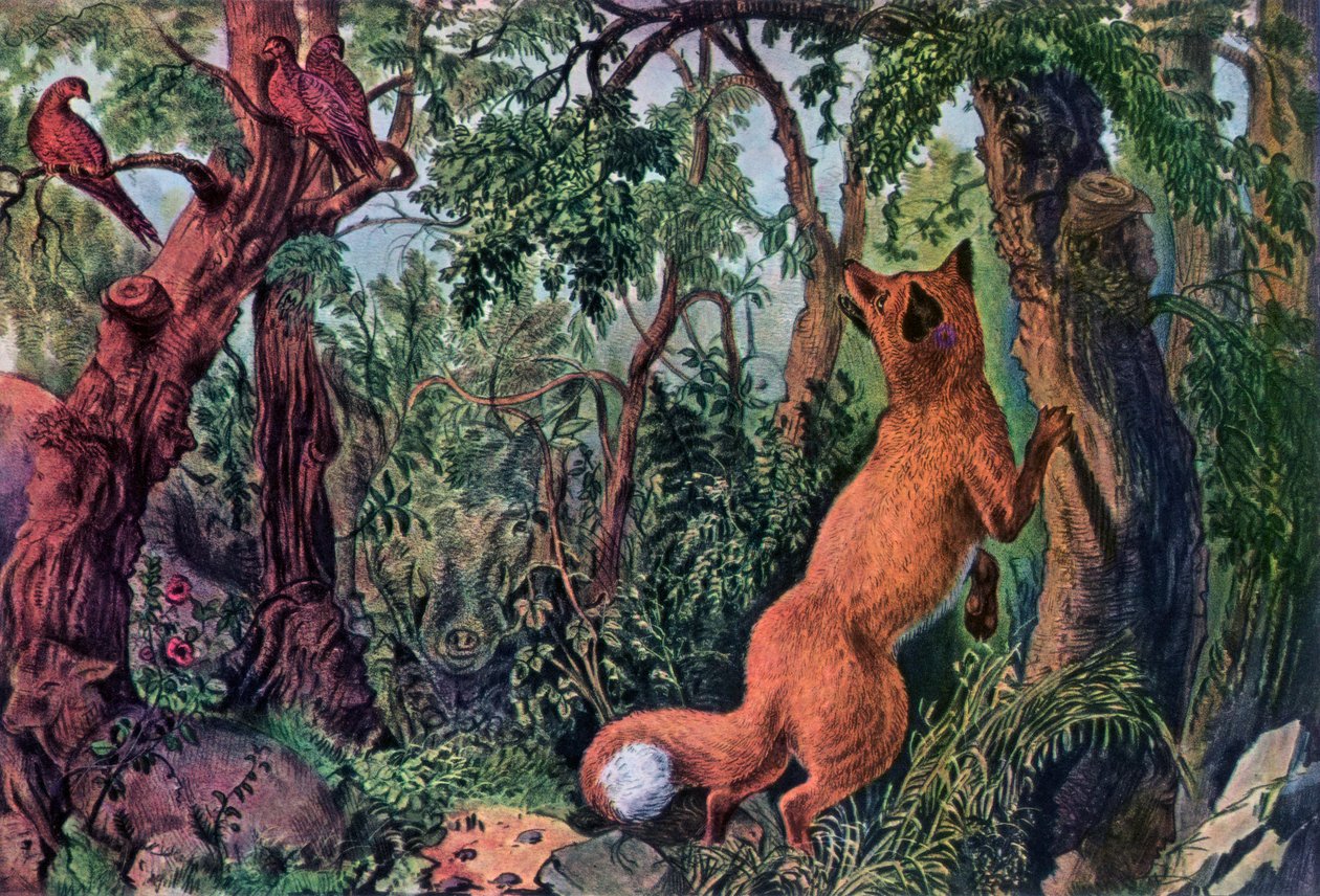 Hämmentynyt kettu, 1872. tekijältä Currier and Ives