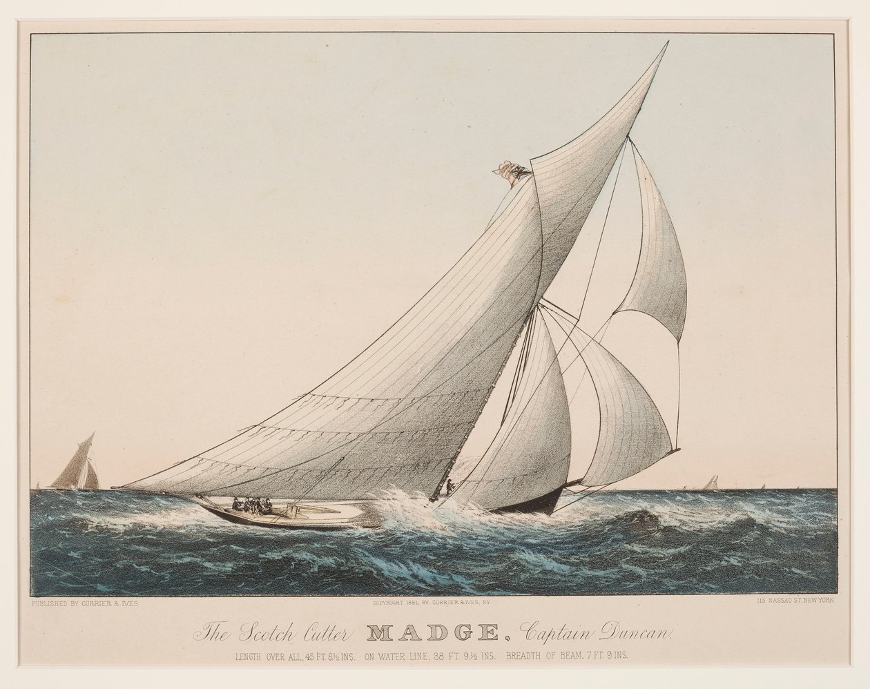 Scotch Cutter Madge, kapteeni Duncan tekijältä Currier and Ives