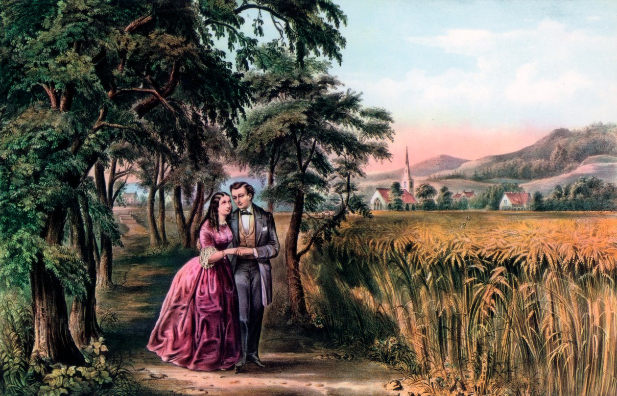 Rakkauden kausi, nuoriso, 1868. tekijältä Currier and Ives