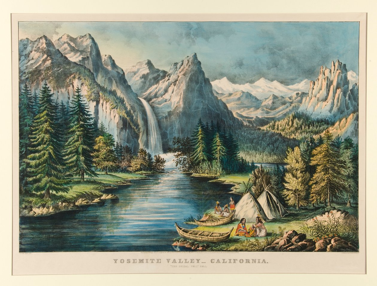 Yosemiten laakso tekijältä Currier and Ives