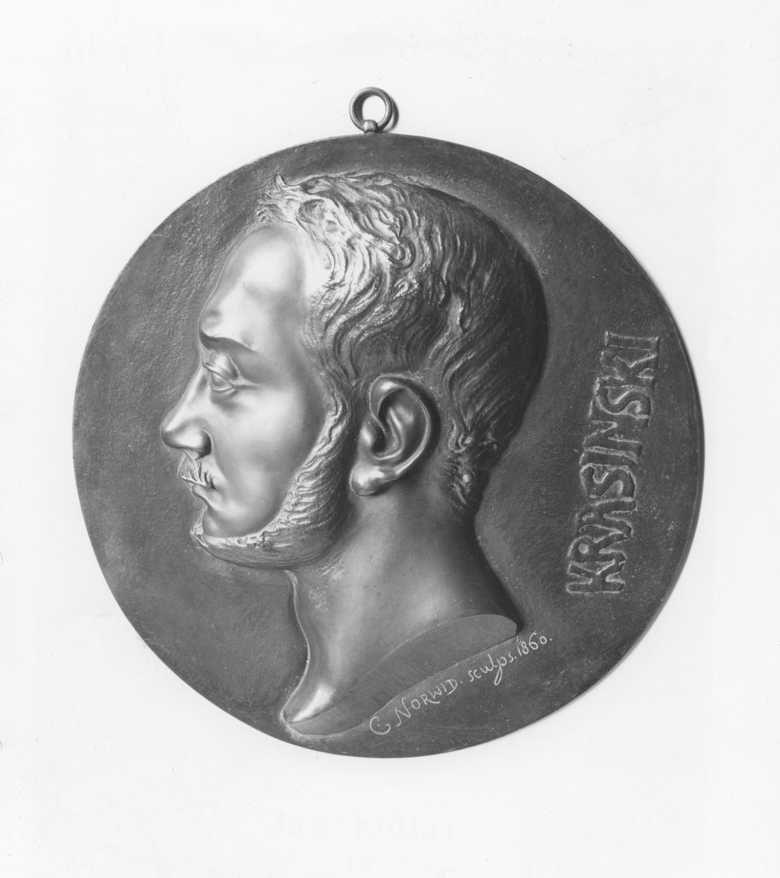 Zygmunt Krasiskin mitali (pronssi) tekijältä Cyprian Kamil Norwid