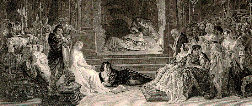 Hamlet näytelmä kohtaus tekijältä Daniel Maclise
