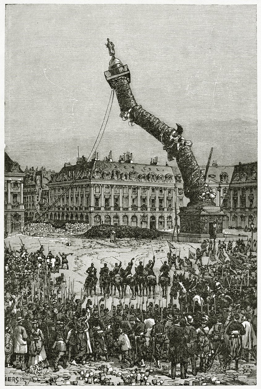 Vendômen pylväs, 1800-luku (bw-kaiverrus) tekijältä Daniel Urrabieta Vierge