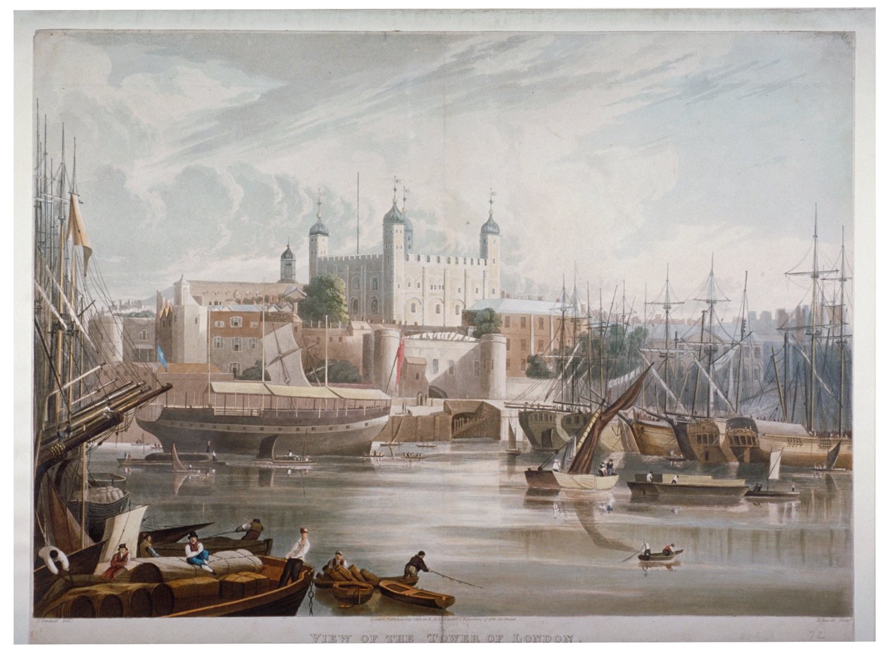 Lontoon Tower, 1819. tekijältä Daniel Havell