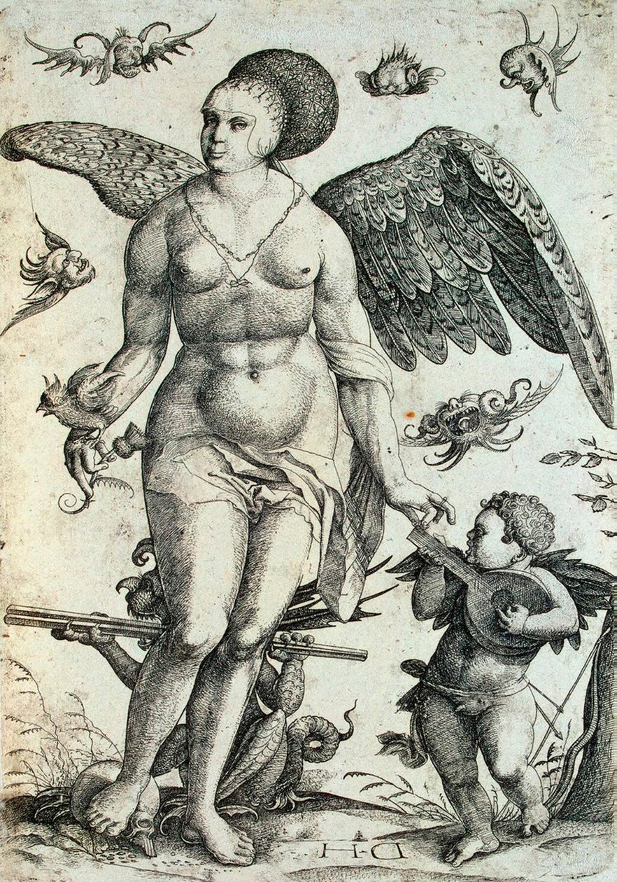 Voluptas, 1500-luvun alku. tekijältä Daniel Hopfer the Younger