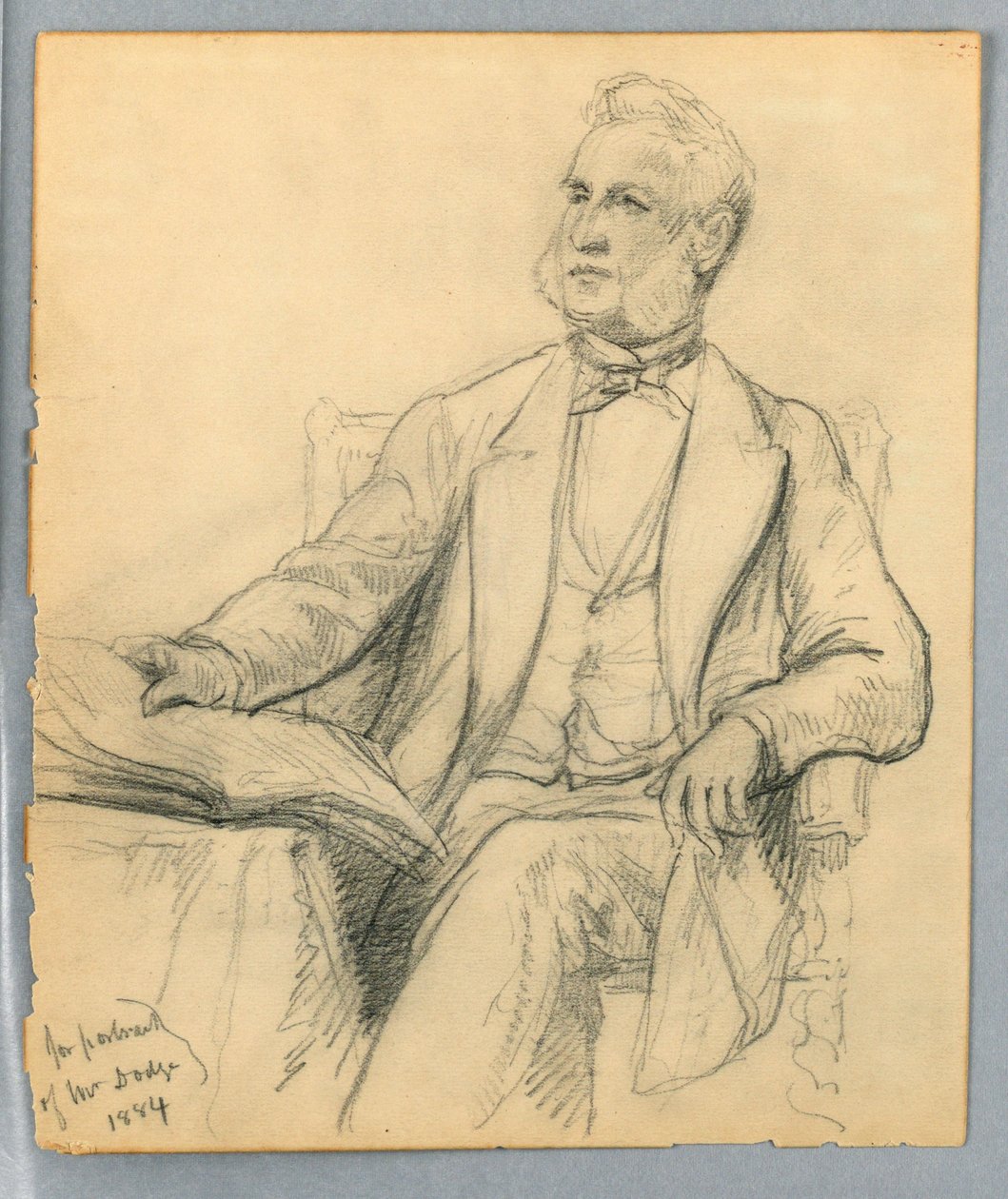 Piirros, William E. Dodge istumassa, 1884 tekijältä Daniel Huntington