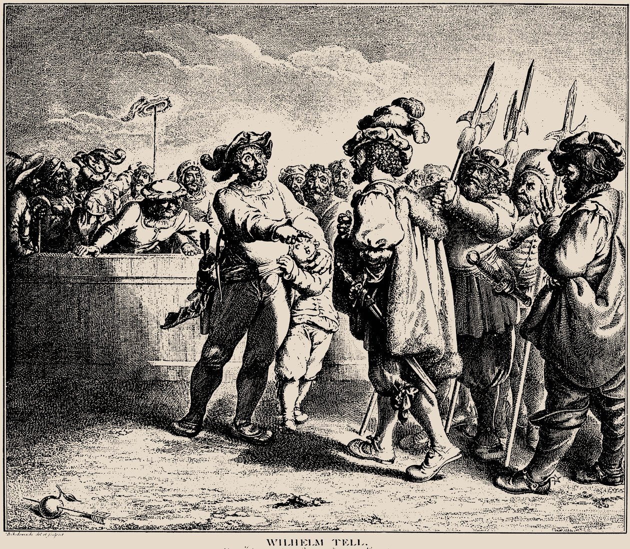 Wilhelm Tell, 1781. tekijältä Daniel Nikolaus Chodowiecki