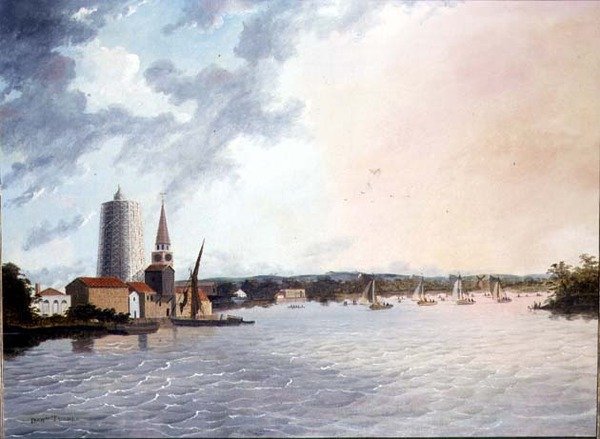 Regatta Batterseassa (öljy) tekijältä Daniel Turner