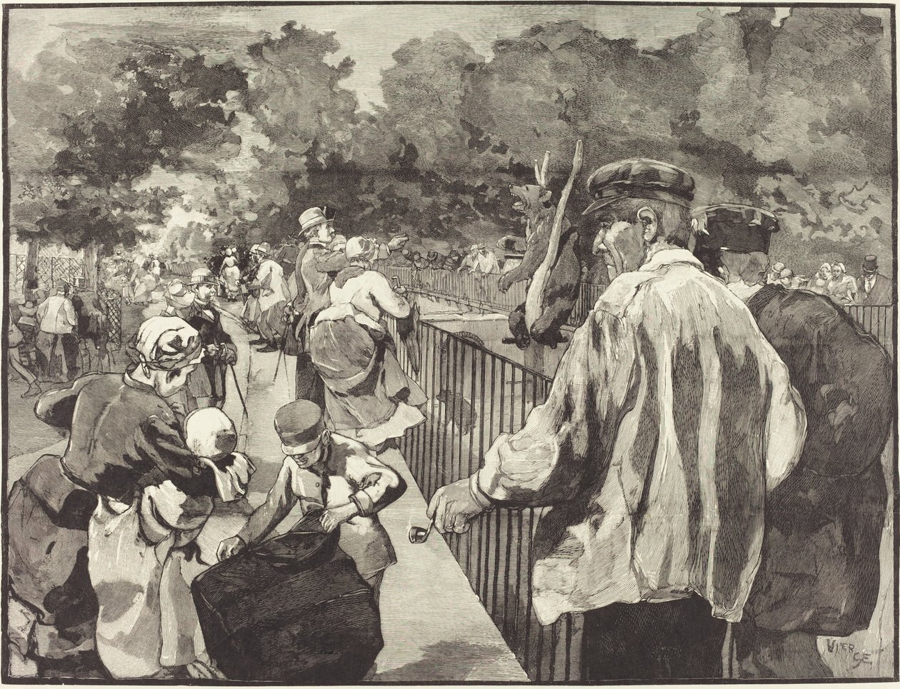 Jardin des Plantesissa, 1889. tekijältä Daniel Urrabieta Vierge