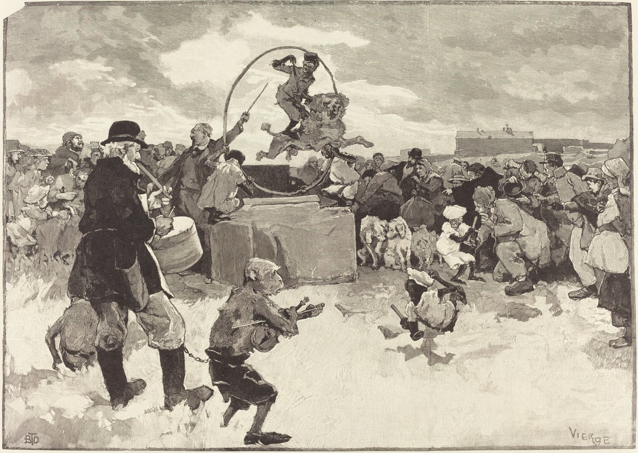 Oppitut koirat, 1883. tekijältä Daniel Urrabieta Vierge