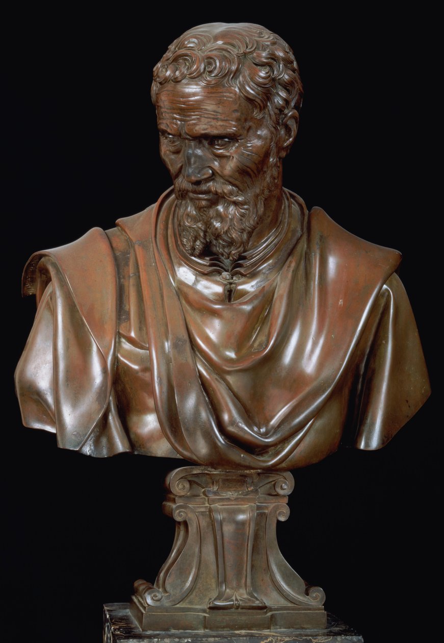Michelangelo Buonarrotin (1475-1564) muotokuva (pronssi) tekijältä Daniele da Volterra